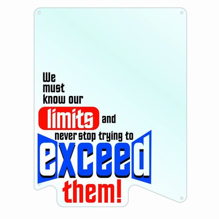 SE-KURE DOMES AND MIRRORS Motivation Acrylic Mirror, Exceed Limits MM-103